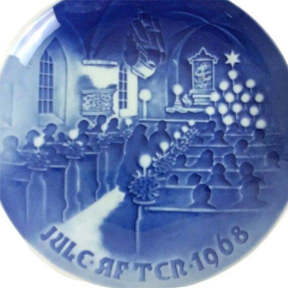 Bing & Grondahl 1968 Christmas Plate Jule After Porcelain Denmark Original Box - Picture 2 of 4